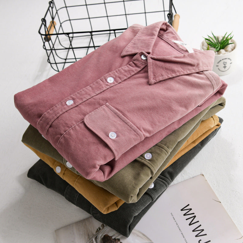 Herren Cordshirt im Overshirt‑Stil mit Brustpatte und entspannter Passform Echoarchiv