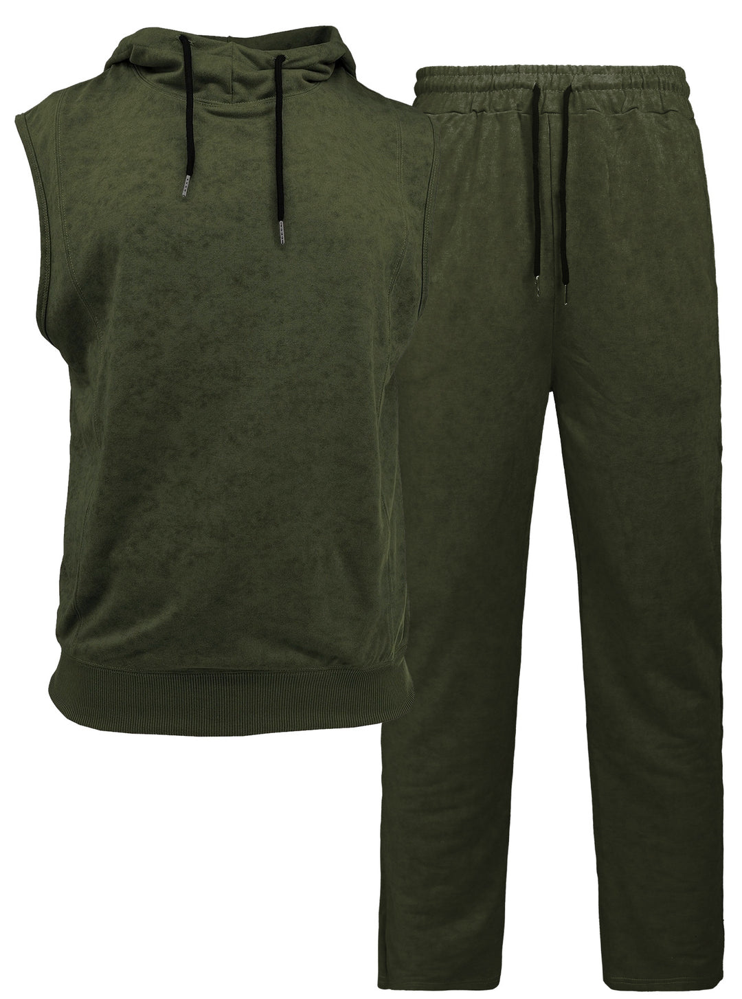 Herren sportliches Hoodie-Set mit ärmellosem Oberteil und bequemer Jogginghose Echoarchiv