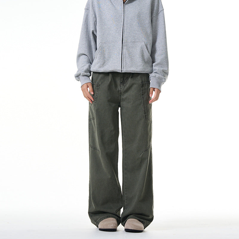 Damen Weit geschnittene Workwear-Hose im Baggy‑Stil mit großen aufgesetzten Fronttaschen Echo Archiv