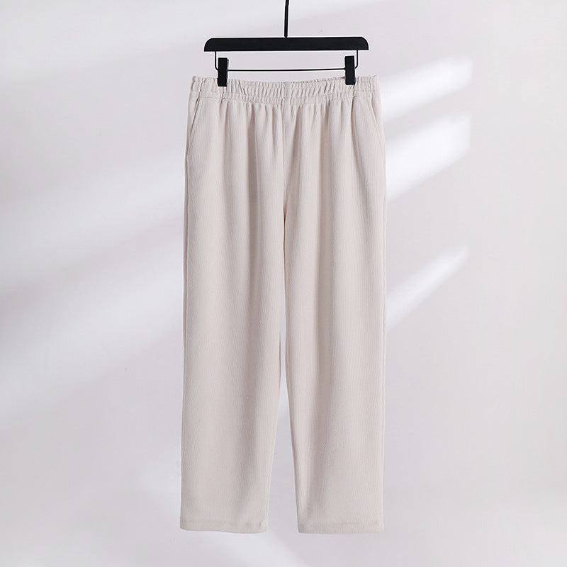 Damen Cordhose mit elastischem Bund weitem Bein und Eingrifftaschen Echoarchiv