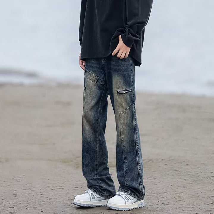 Herren Modische Cargo-Jeans mit praktischen Taschen Echoarchiv
