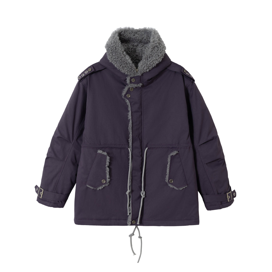 Damen Kurzparka mit Teddyfutter, Tunnelzug und Schnallenärmeln Echoarchiv