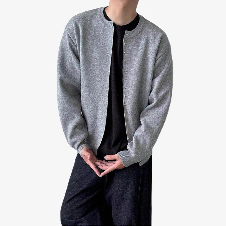 Herren Lässige Strickjacke mit Knopfleiste Echo Archiv