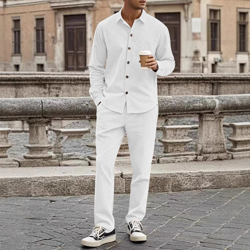 Herren elegantes Freizeithemd mit passender Hose Echoarchiv