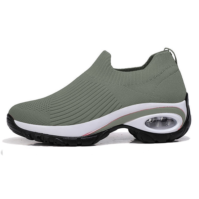 Damen Strick-Sockensneaker mit Luftpolster-Keilsohle Echoarchiv