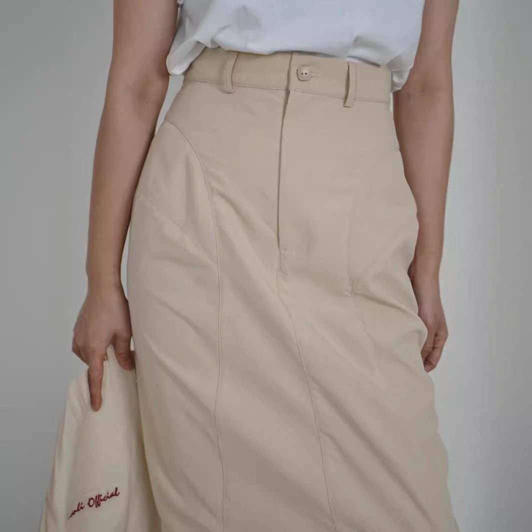 Damen Eleganter Midirock mit innovativem Schnitt Echoarchiv