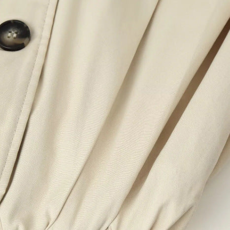 Damen Kurz geschnittene Wollmix-Jacke mit Stehkragen, Reißverschluss und Ballonärmeln Echo Archiv