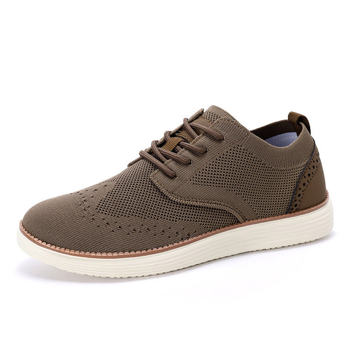 Herren nan gestrickter Oxford-Sneaker mit Wingtip-Perforation und federleichter EVA-Sohle Echo Archiv