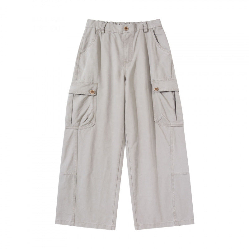 Damen Weite Cargo-Hose mit hohem Bund, großen Klappentaschen und Culotte-Silhouette Echo Archiv