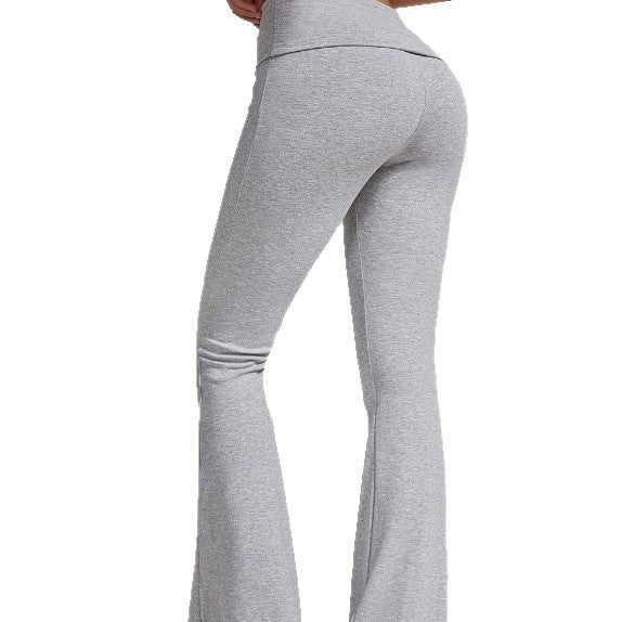 Damen nan hochgeschnittene Stretch-Flare-Yogahose mit formendem Bund Echo Archiv