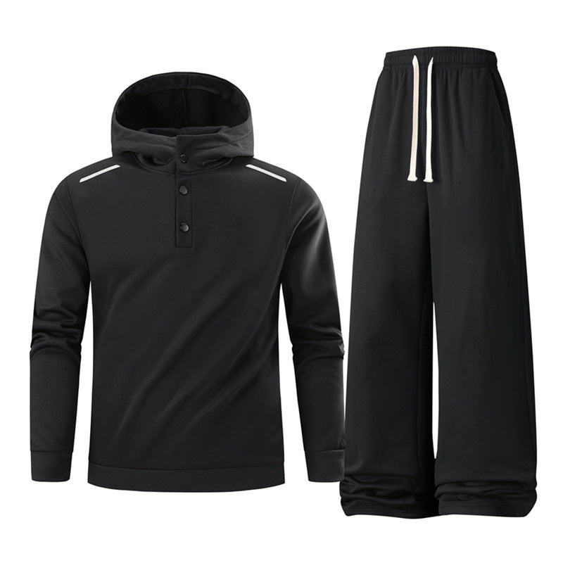 Herren Sportliches Hoodie-Set mit elastischen Jogginghosen Echoarchiv