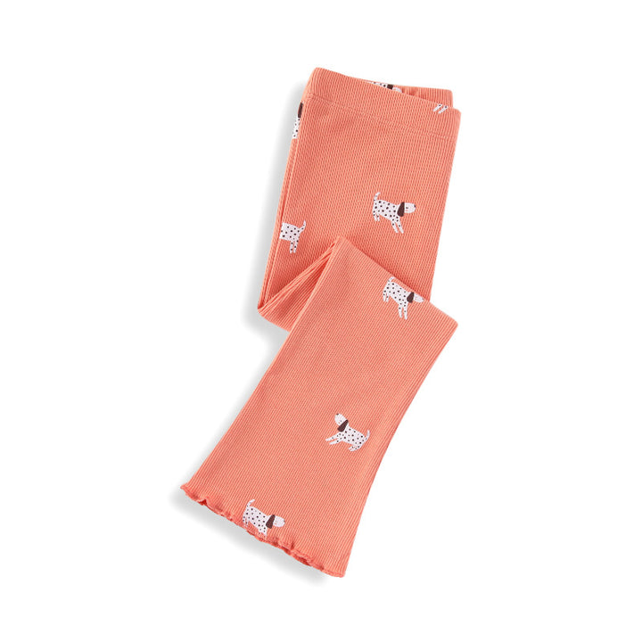 Mädchen Leggings mit fröhlichem Hunde-Muster Echo Archiv