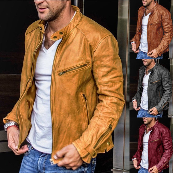 Herren Elegante Bikerjacke