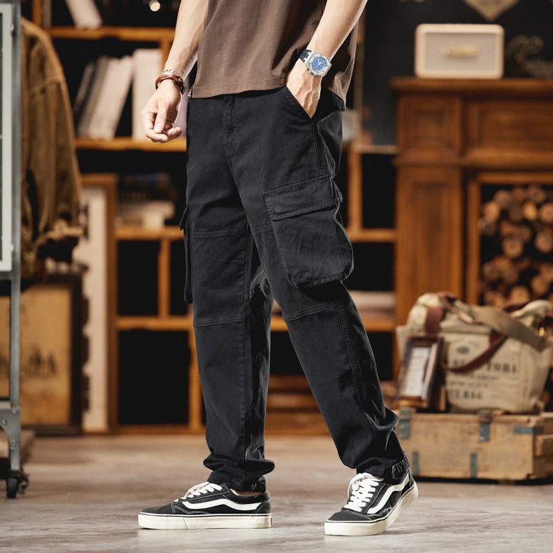 Herren Cargo-Hose im Utility-Look mit Knieabnähern und großen Klappentaschen Echo Archiv