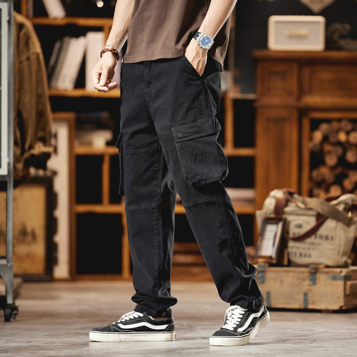 Herren Cargo-Hose im Utility-Look mit Knieabnähern und großen Klappentaschen Echo Archiv