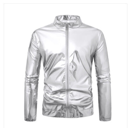 Herren nan ultraleichte reflektierende Windjacke mit Stehkragen und durchgehendem Reißverschluss Echo Archiv