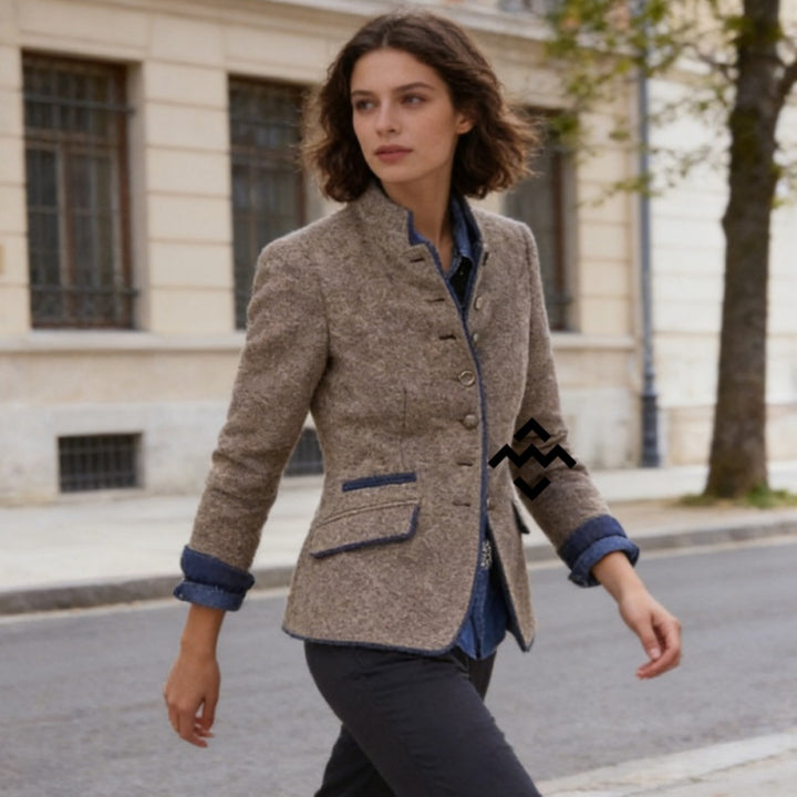 Damen nan klassische Trachtenjacke mit Stehkragen und dekorativen Zierknöpfen Echo Archiv