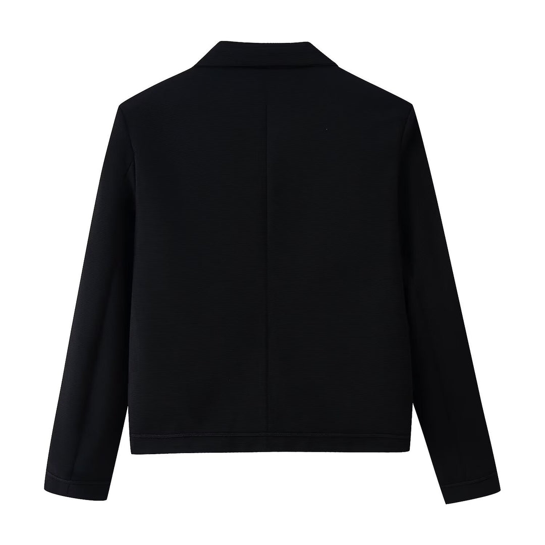 Damen Kurze Jacke mit Froschverschlüssen und Stehkragen Echo Archiv