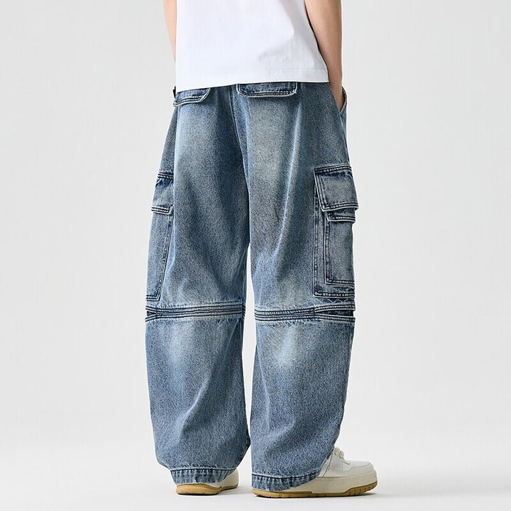 Herren nan extraweite Cargo-Jeans im Baggy-Stil mit verstärkten Knie-Nähten Echo Archiv