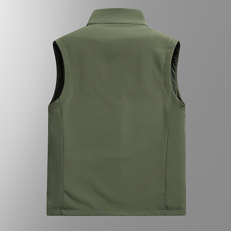 Herren Softshell‑Weste mit Fleecefutter, winddichter Außenlage und Reißverschlusstaschen – Marzano