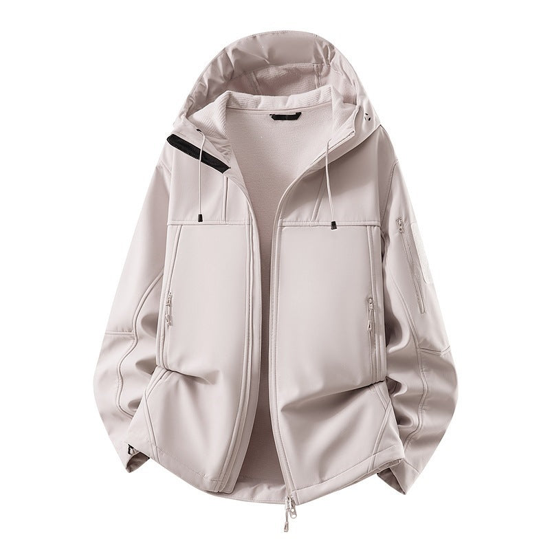 Herren Softshell-Jacke mit Fleecefutter, wasserabweisend und kapuzenverstärkung Echoarchiv