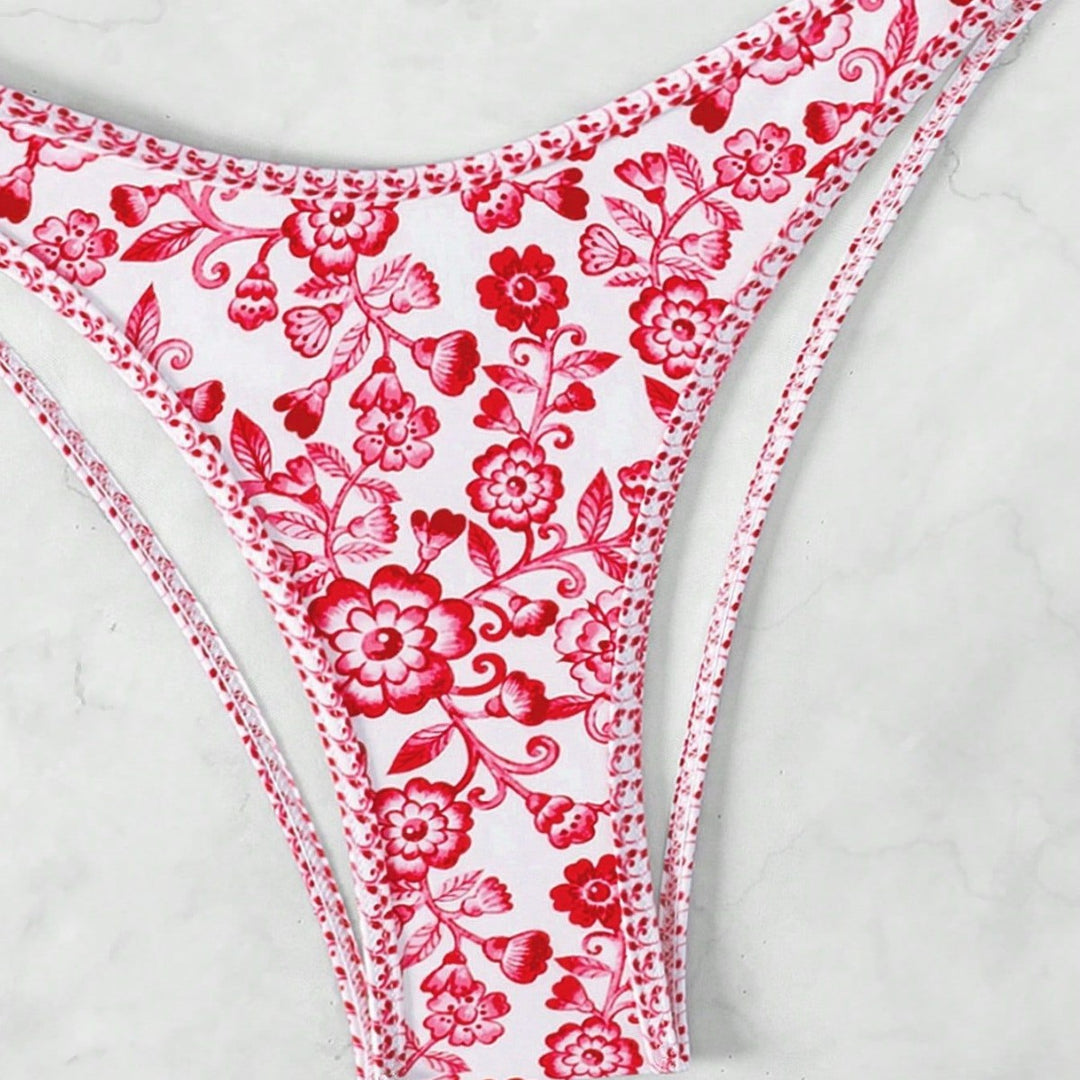 Damen Leopardenmuster Bikini-Set mit verstellbaren Trägern Echo Archiv