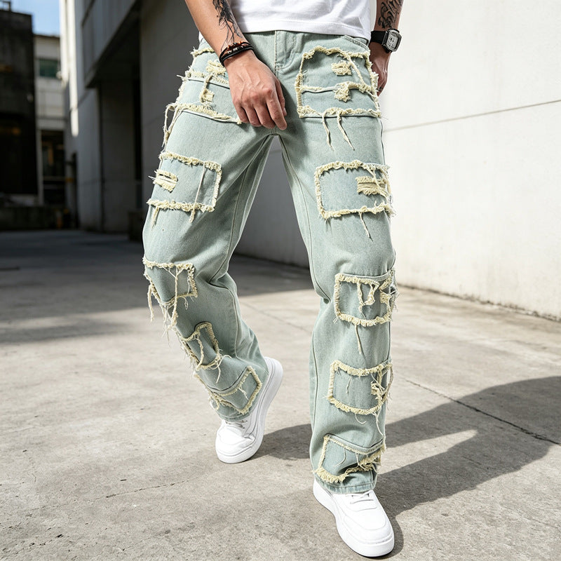 Herren Modische und lässige Jeanshose Echoarchiv