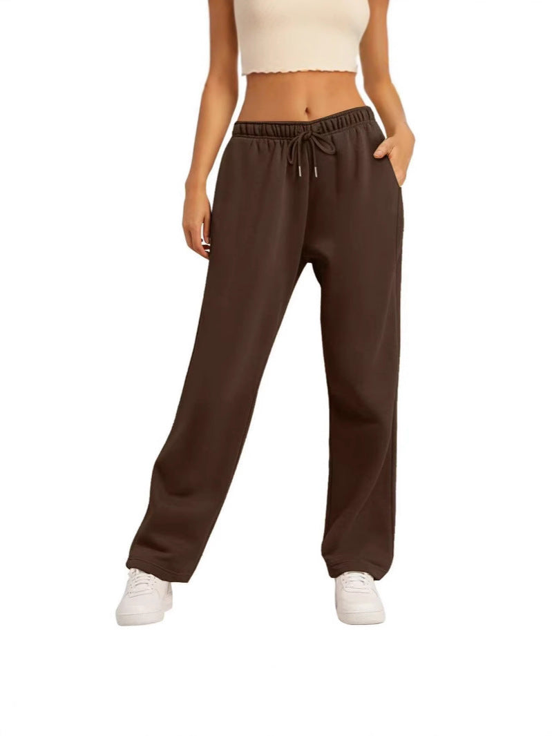 Damen nan weite High‑Waist Loungewear‑Jogginghose mit elastischem Bund Kordelzug und Seitentaschen Echo Archiv
