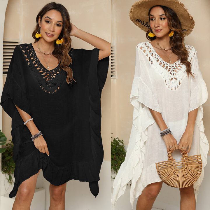 Damen eleganter kaftan mit feiner Häkelspitze Echo Archiv