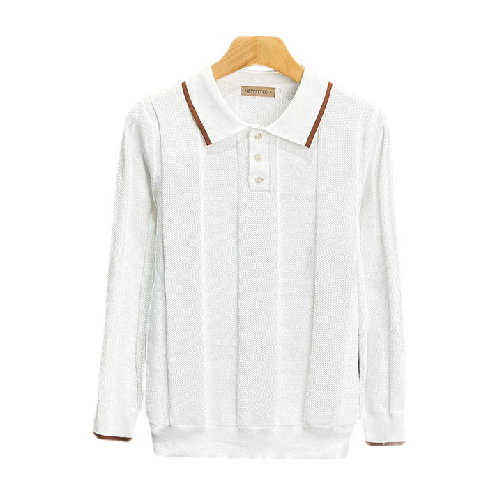 Herren trendiges Langarm-Polo Echo Archiv