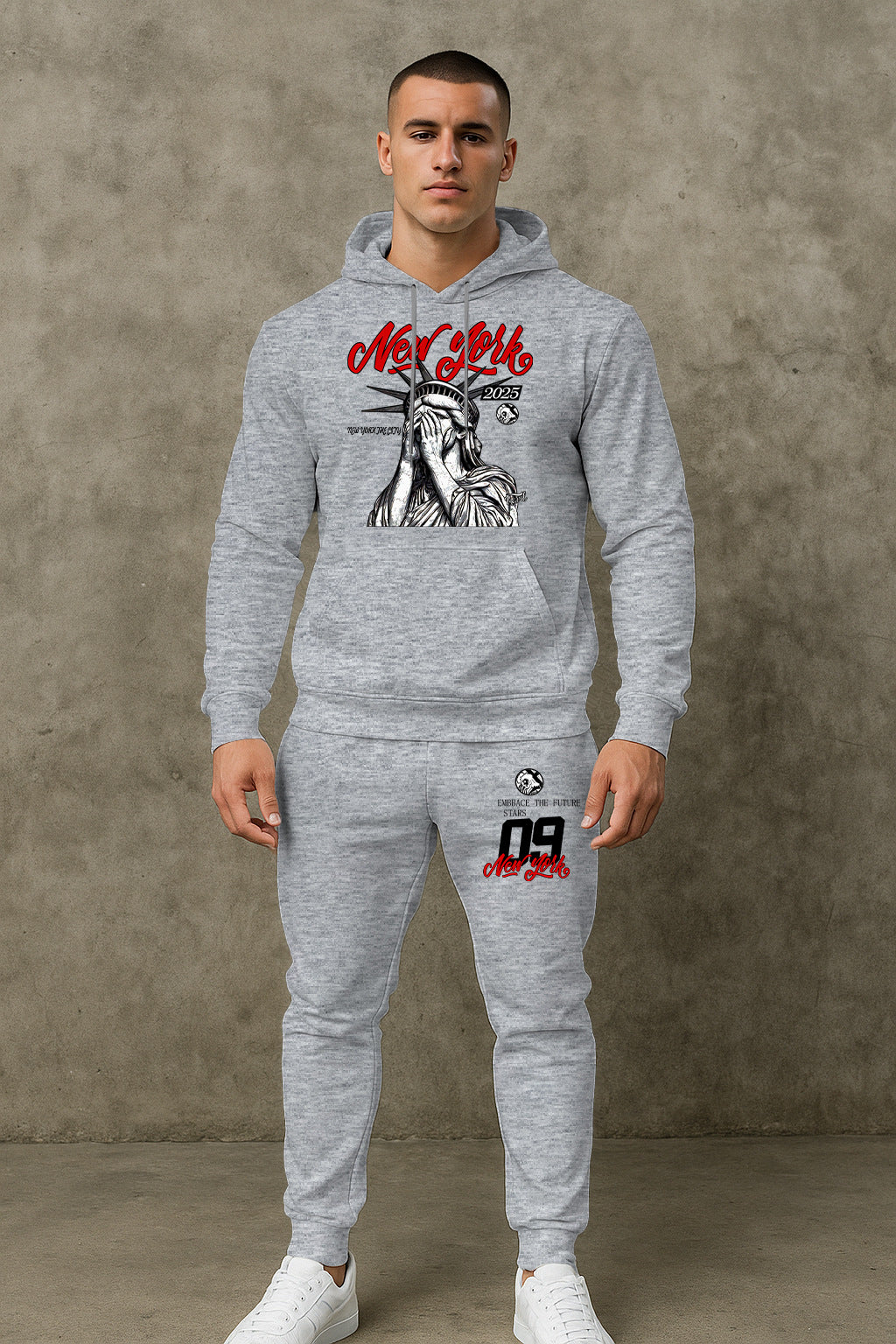 Herren lässiger Kapuzenpullover mit Hosen Echoarchiv