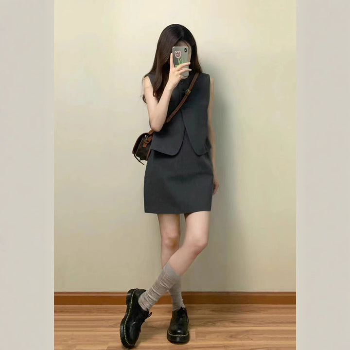 Damen Modisches Blazer-Kleid-Set Echoarchiv