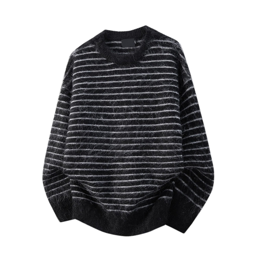 Damen Lässiger Strickpullover mit Streifen Echoarchiv