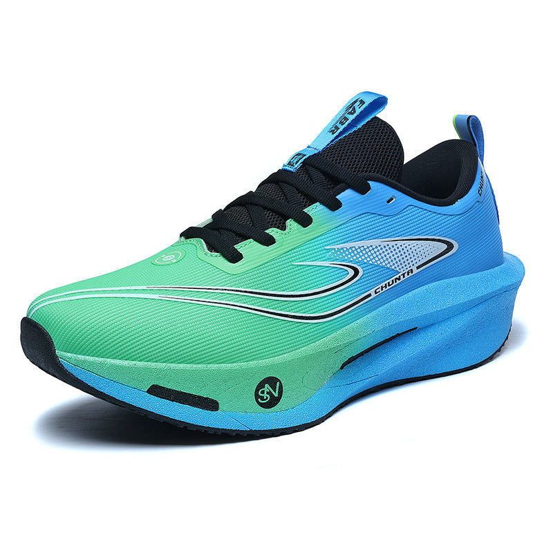 Unisex fließende Race-Performance-Sneaker mit hochprofilierter reaktiver Schaum-Zwischensohle und nahtlosem Leichtstrick-Obermaterial – Tavélo