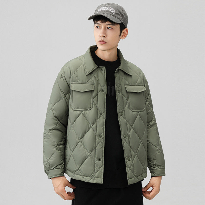 Herren Modische Steppjacke mit Taschen Echoarchiv