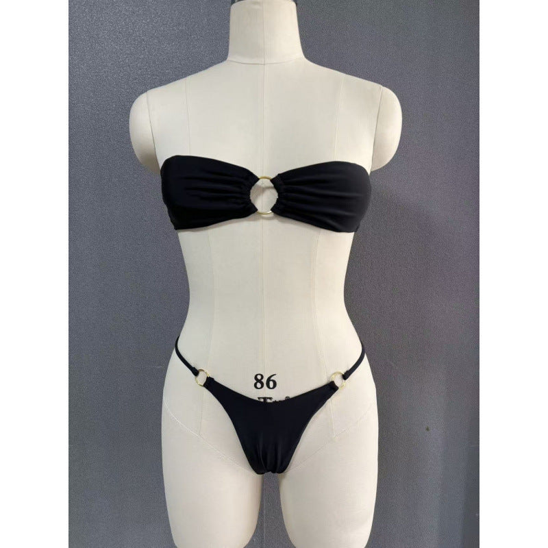 Damen Bandeau-Bikini mit elegantem Ringdetail und verstellbaren Trägern Echo Archiv