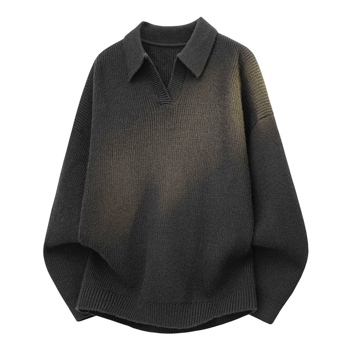 Herren Modischer Grobstrickpullover mit Stehkragen Echo Archiv