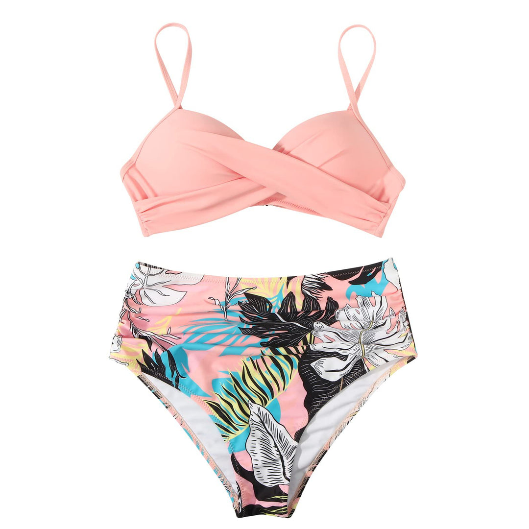 Damen Hochtailliertes Bikiniset mit raffinierten Rüschen Echo Archiv