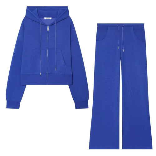 Damen Cropped Kapuzen‑Sweatjacke mit durchgehendem Reißverschluss und Kängurutasche Echo Archiv