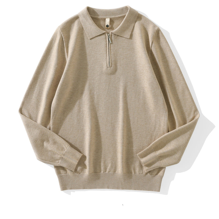 Herren Moderner Pullover mit Stehkragen und Reißverschluss Echoarchiv