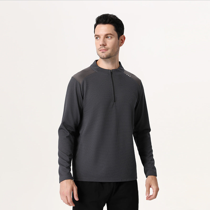 Herren sportliches Langarmshirt mit Belüftungsreißverschluss Echoarchiv