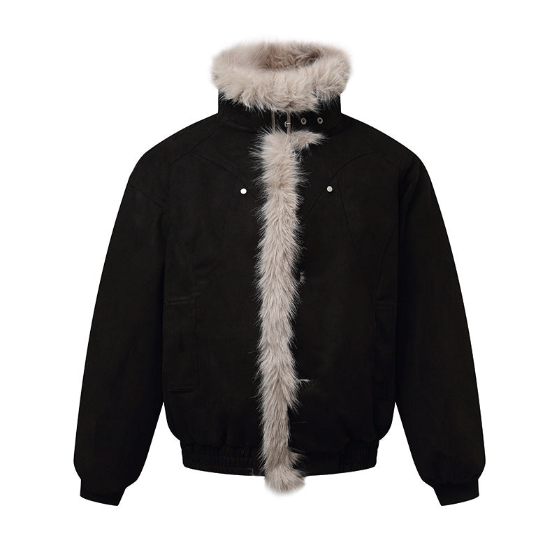 Herren Bomberjacke im Aviator‑Look mit Kunstfellbesatz und Schnallenkragen Echoarchiv