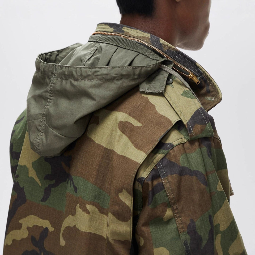 Herren multifunktionale Parkajacke mit praktischen Taschen und modernem Stehkragen Echoarchiv