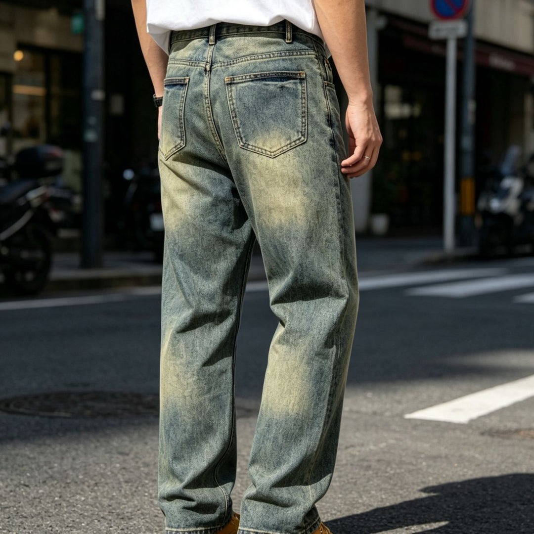 Herren Lässige Ripped Baggy-Jeans Echoarchiv