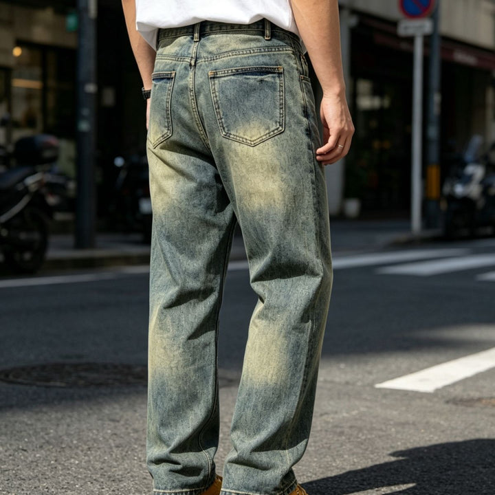 Herren Lässige Ripped Baggy-Jeans Echoarchiv