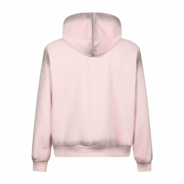 Unisex Kapuzenjacke mit durchgehendem Reißverschluss, großem Typo‑Print und Kängurutasche Echoarchiv