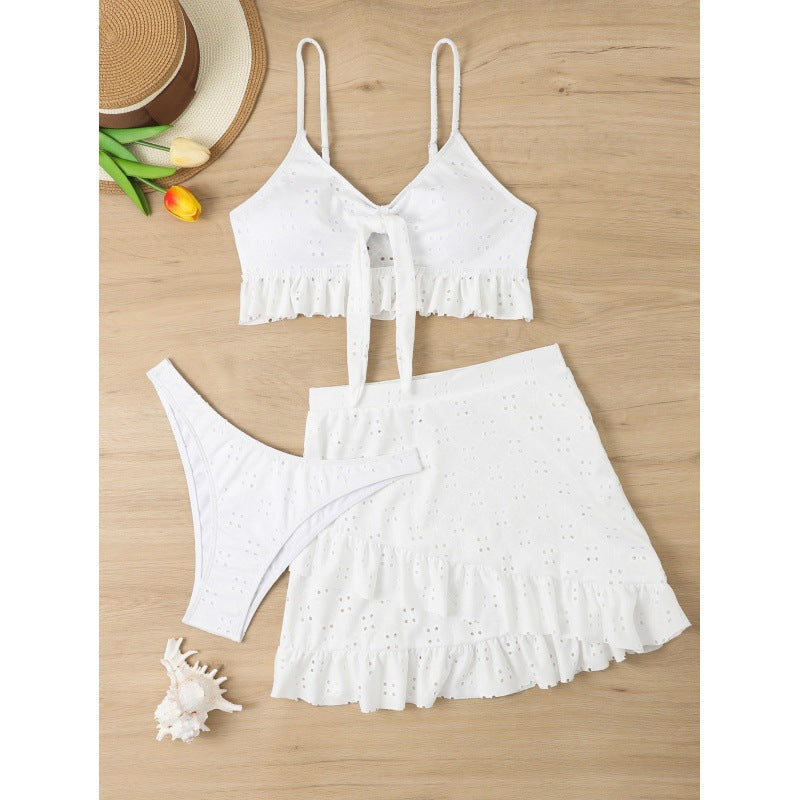 Damen Bikini-Set mit Oberteil und rüschigem Rock Echo Archiv