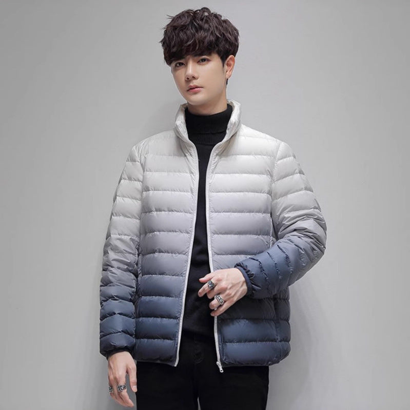 Herren leichte wattierte Steppjacke mit Stehkragen und Thermofutter Echoarchiv