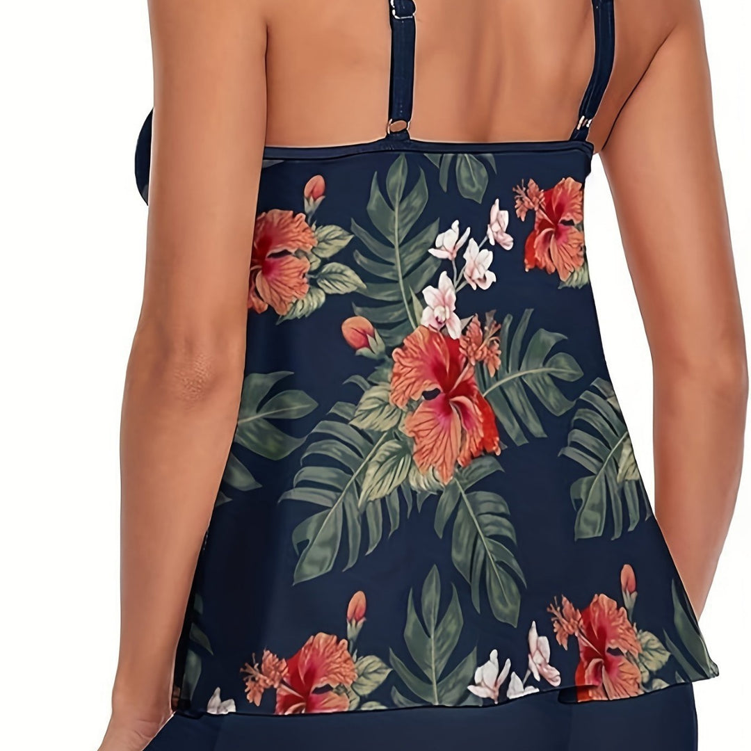 Damen Tankini mit floralem Design und lockerem Schnitt Echo Archiv