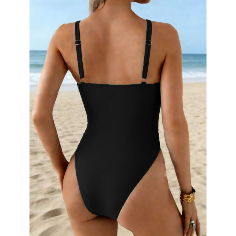 Damen Einteiliger Badeanzug mit elegantem Wickeldesign Echo Archiv